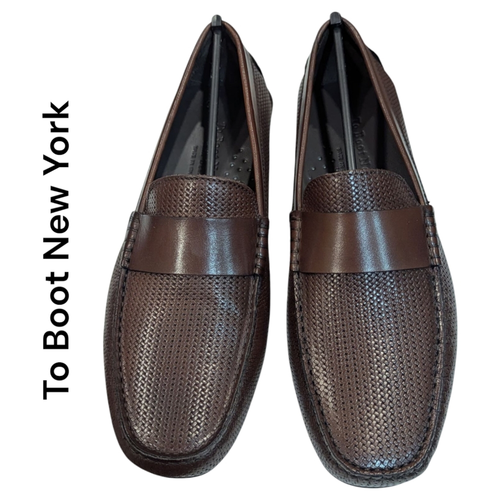 To Boot NY Adam Derrick | Men's Leather Magnus Driver Slip-On Loafers | Size 7